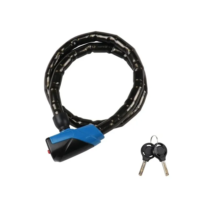 Velosipēda slēdzene Outliner FSBYL, zila krās.-melna krās., 1000 mm