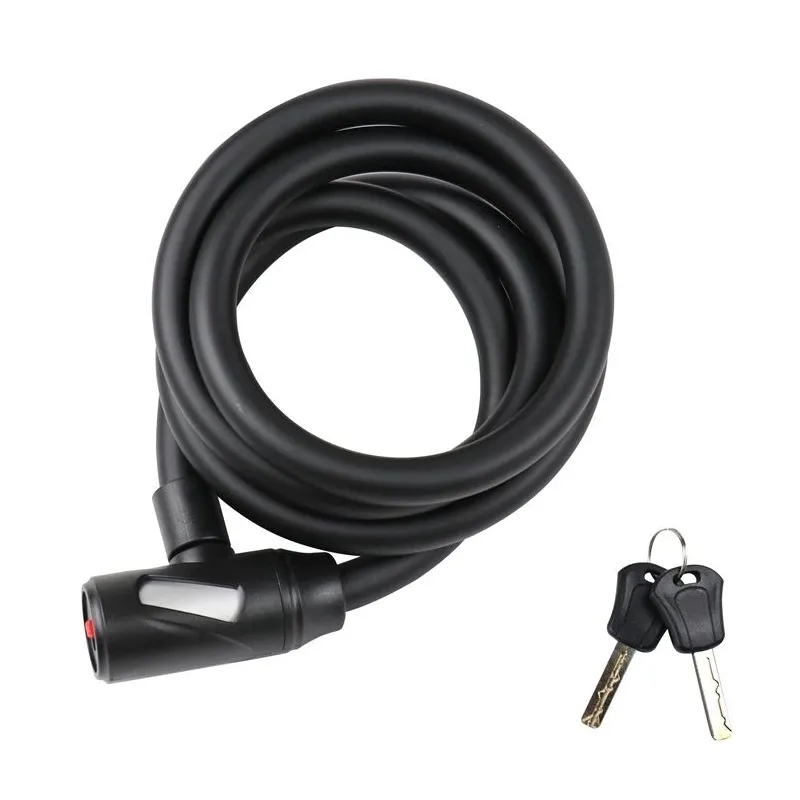 Velosipēda slēdzene Outliner FSBYL, melna krās., 1500 mm