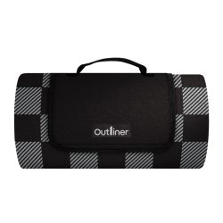 Kempinga paklājs Outliner. melna. 150 x 130 cm