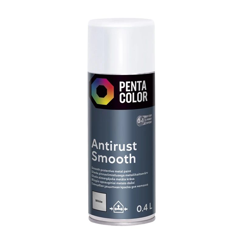 Aerosola krāsa Pentacolor Smooth Effect. balta. 0.4l