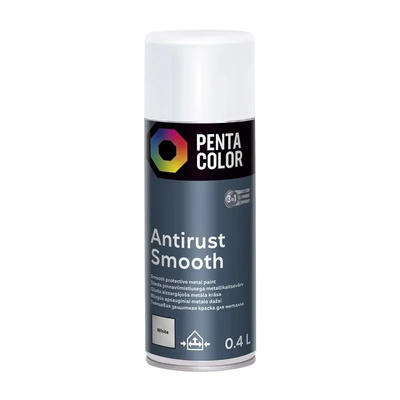 Krāsu aerosoli Pentacolor Smooth Effect, dekoratīvie, balta krās., 0.4 l