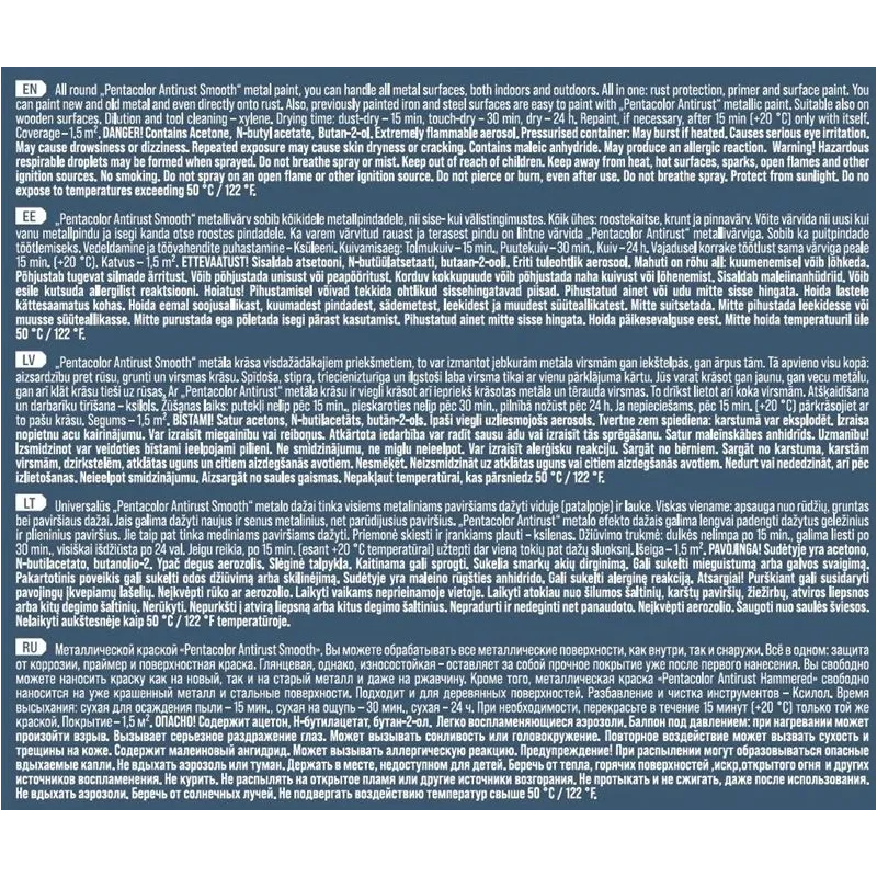 Krāsu aerosoli Pentacolor Smooth Effect, dekoratīvie, balta krās., 0.4 l