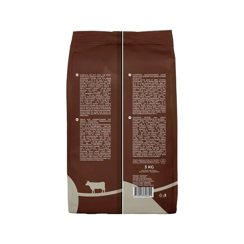 Sausā suņu barība Höppy, liellopa gaļa, 3 kg