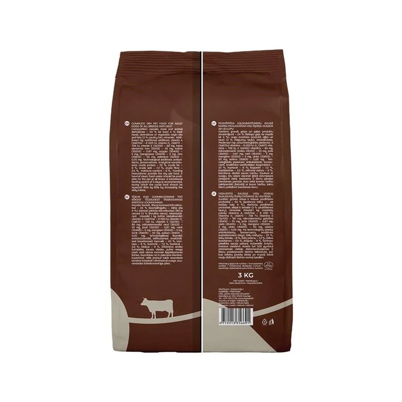 Sausā suņu barība Höppy. liellopa gaļa. 3 kg