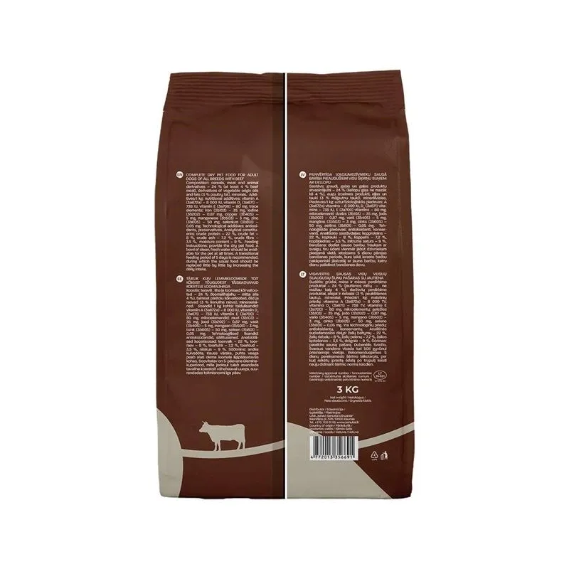 Sausā suņu barība Höppy, liellopa gaļa, 3 kg