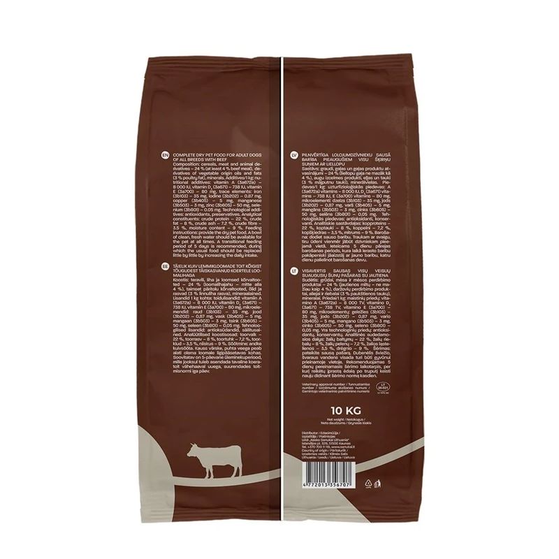 Sausā suņu barība Höppy. liellopa gaļa. 10 kg