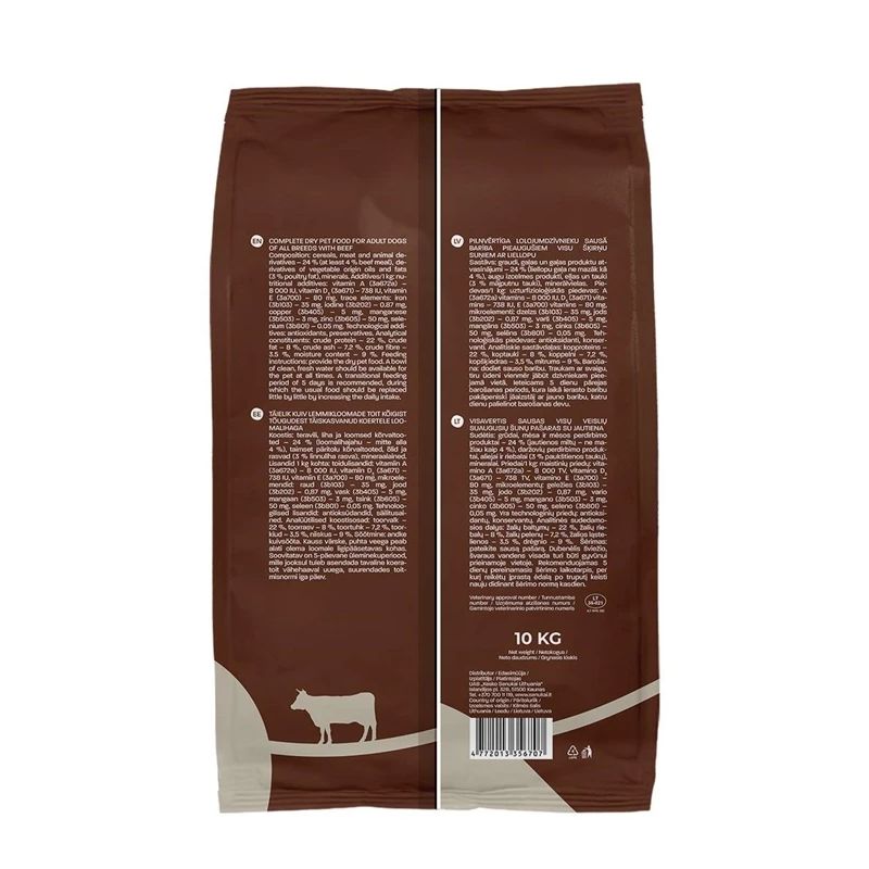 Sausā suņu barība Höppy. liellopa gaļa. 10 kg