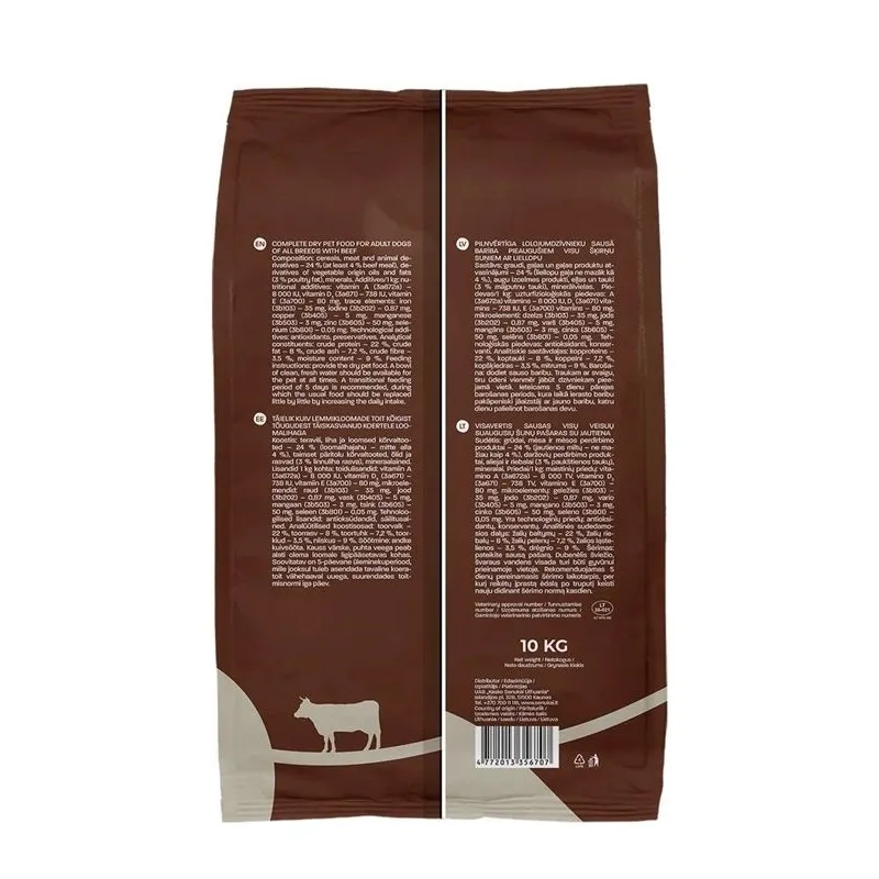 Sausas šunų maistas Höppy. jautiena. 10 kg