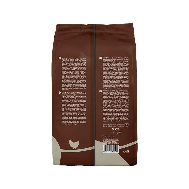 Sausā suņu barība Höppy, mājputnu gaļa, 3 kg