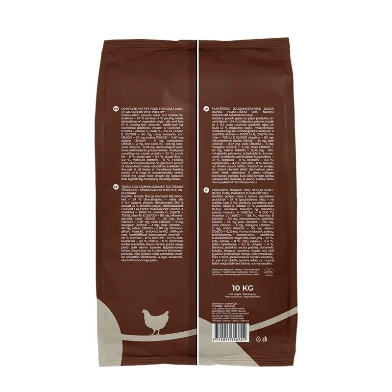 Sausā suņu barība Höppy. mājputnu gaļa. 10 kg