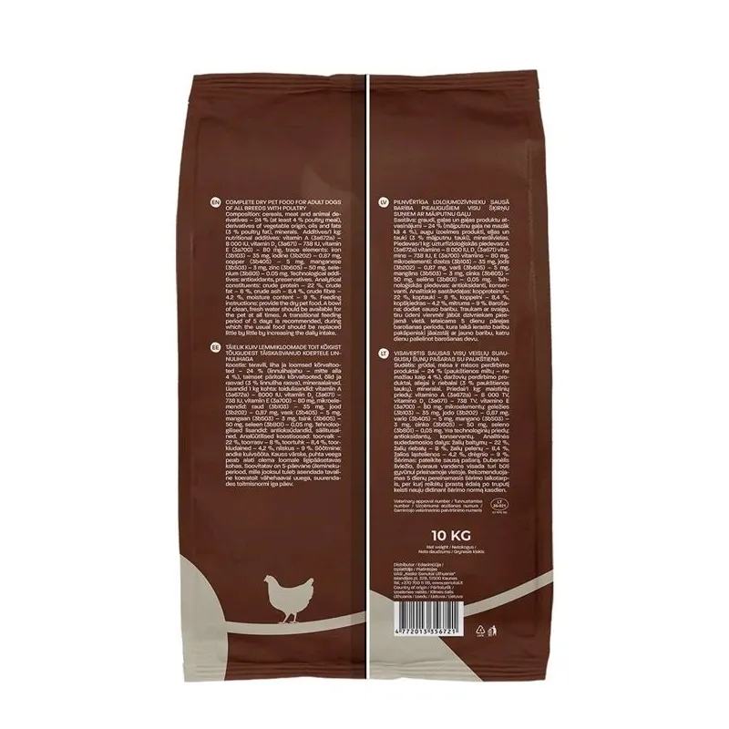 Sausas šunų maistas Höppy. paukštiena. 10 kg