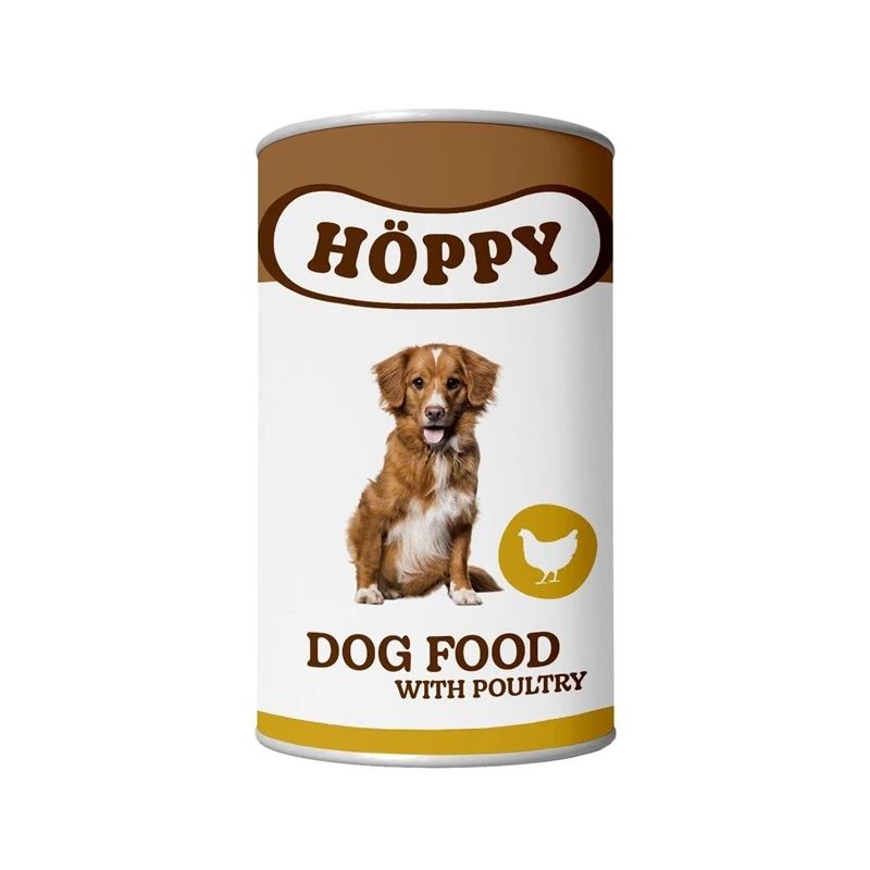 Mitrā barība ,konservi, suņiem Hoppy. mājputnu gaļa. 1.25 kg