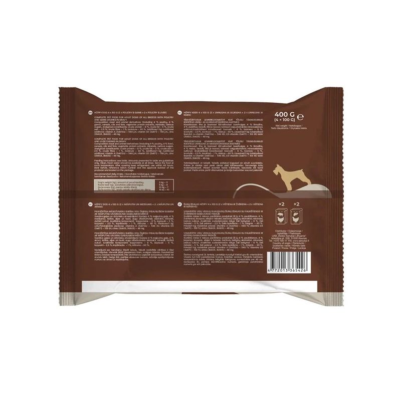 Mitrā barība suņ Höppy savvaļ dzīvnieku-aknas-mājputnu 0.4kg