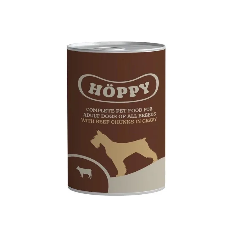 Mitrā barība ,konservi, suņiem Höppy Hoppy, liellopa gaļa, 0.415 kg