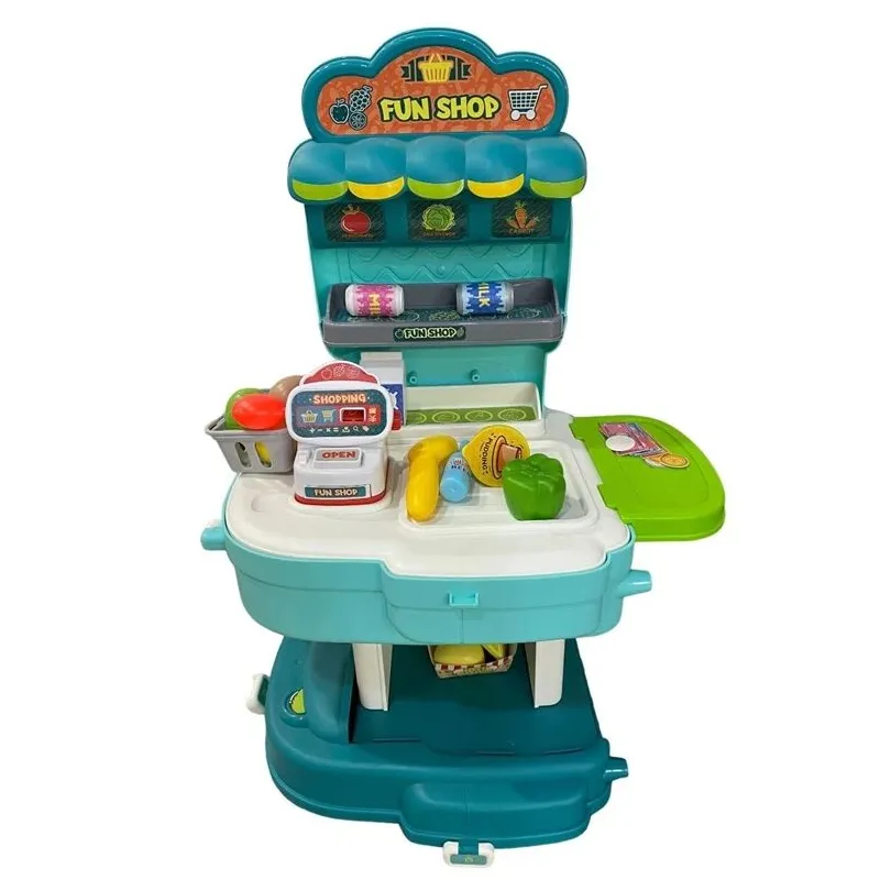 Veikala rotaļlietas, kases aparāts School Bag-Shop Market 8779p