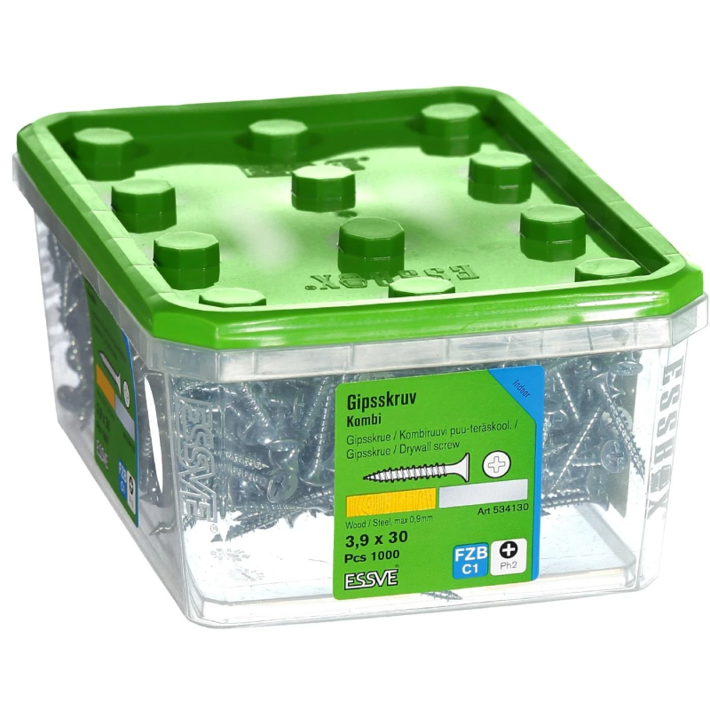 Skrūve reģ. 3,9x30 kombi fzb essve 1000