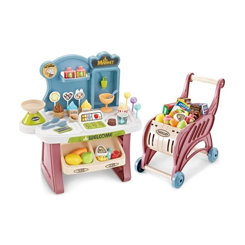 Poe mänguasjad, kaupluse kassa ja käru Home supermarket 668-82