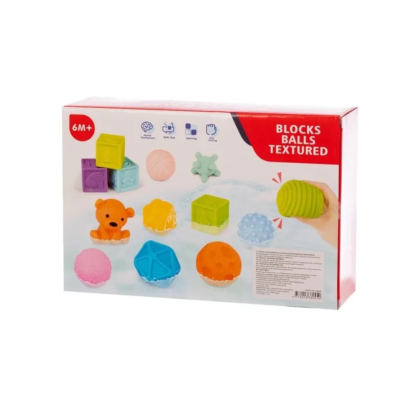 Rotaļlieta Blocks Balls Textured