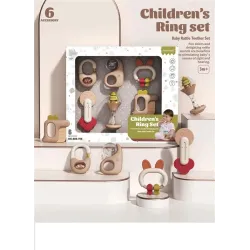 Barškutis Baby Rattle Teether Set, įvairių spalvų
