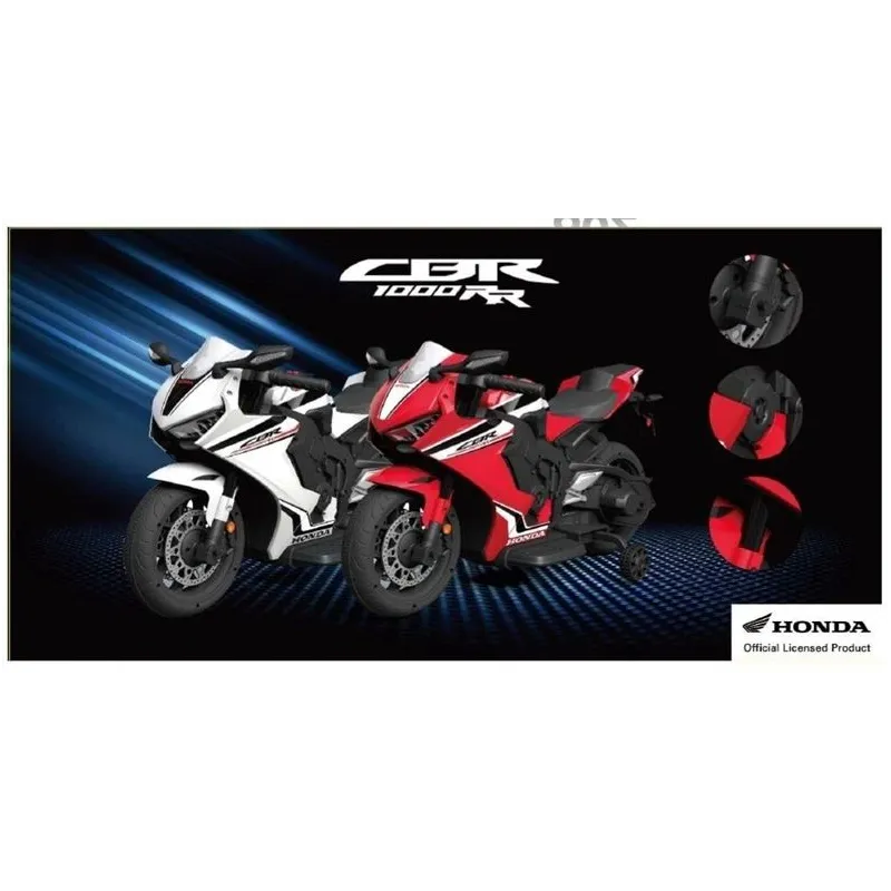 Laste elektriline mootorratas HONDA, valge v.-must v.-punane v.