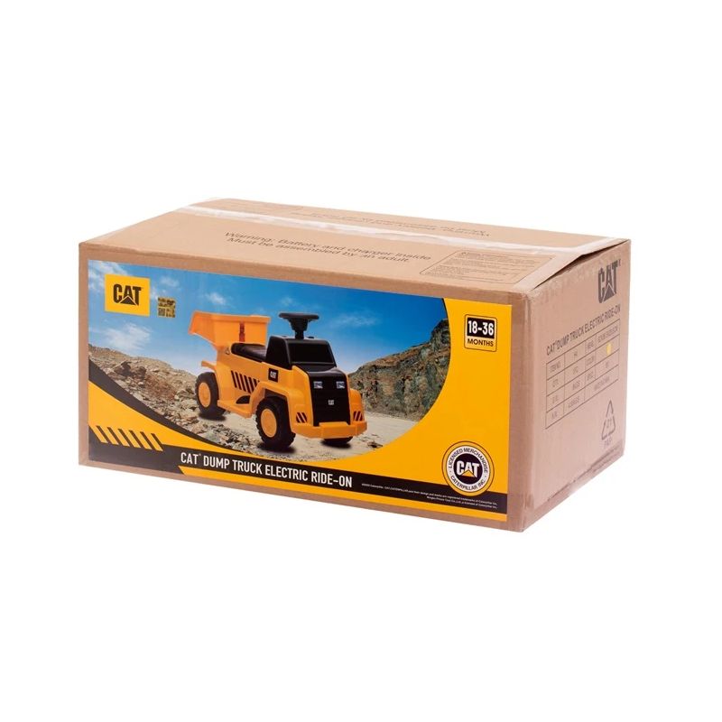 Akumuliatorinė mašina DUMP TRUCK. juoda-geltona