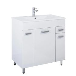 Komplekts nika 80 cm balts spīdīgs