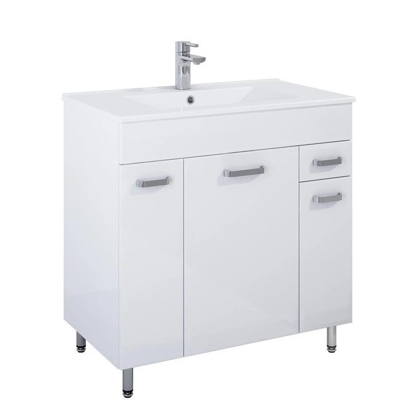 Komplekts nika 80 cm balts spīdīgs