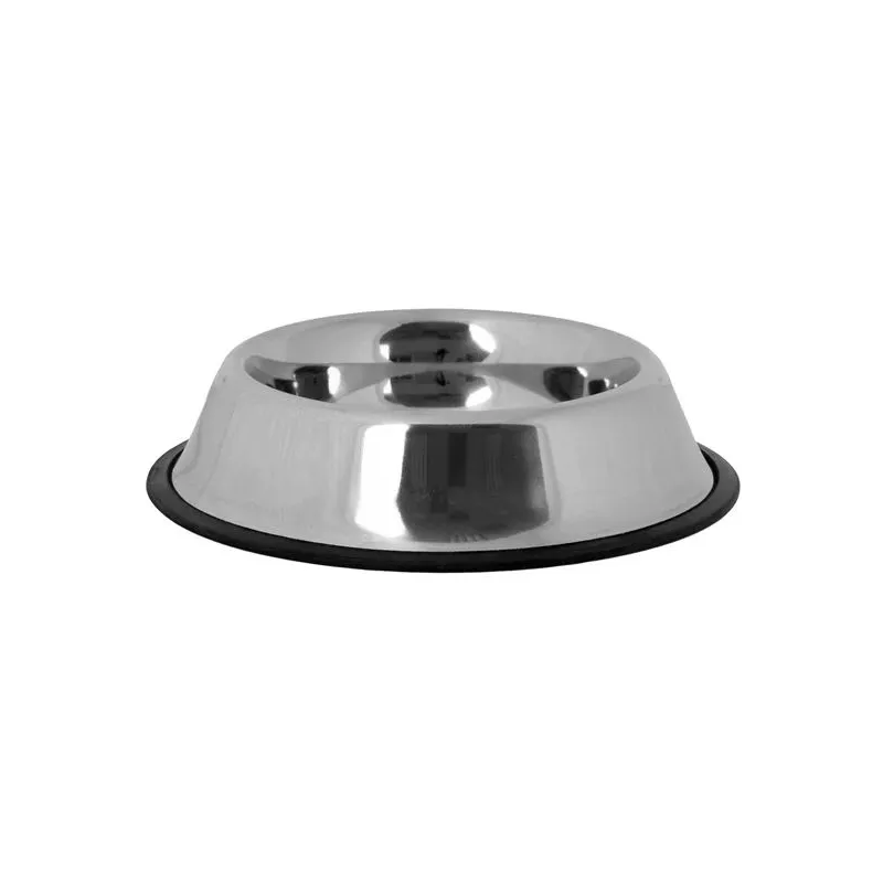 Миска для животного Höppy Regular-Belly Feeding Bowl, 1.8 л, серебристый цв.