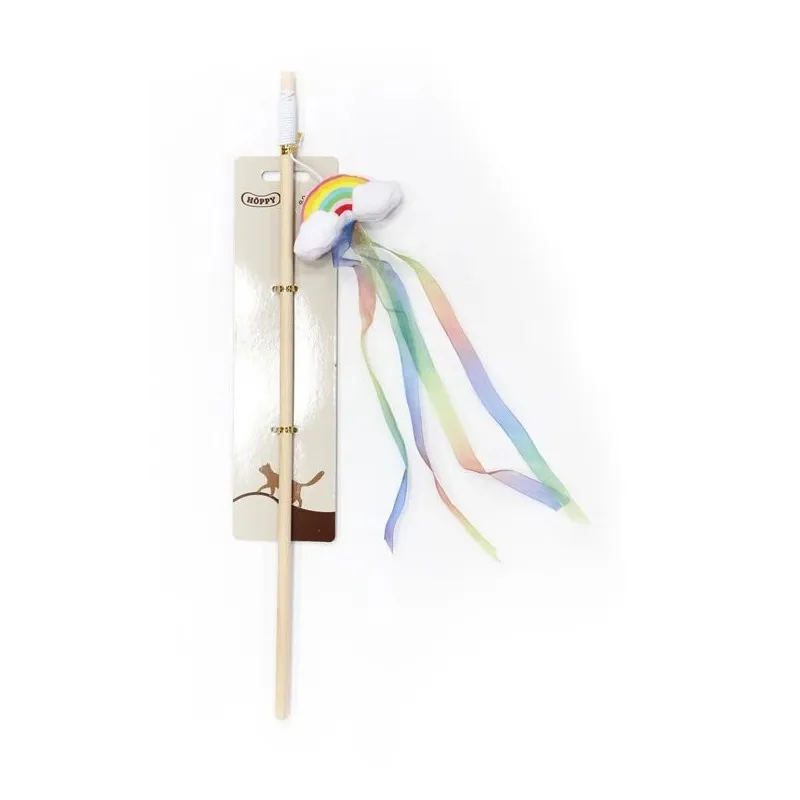 Žaislas katėms ant pagaliuko Höppy MC136, įvairių spalvų, 46 cm
