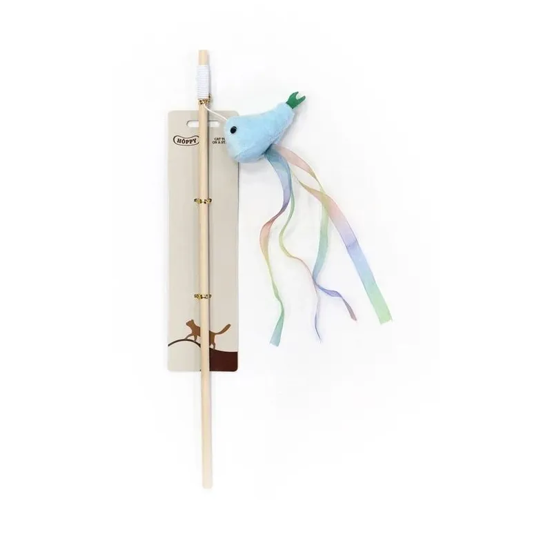 Žaislas katėms ant pagaliuko Höppy MC136, įvairių spalvų, 46 cm