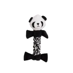 Toy plush panda for dogs black hoppy