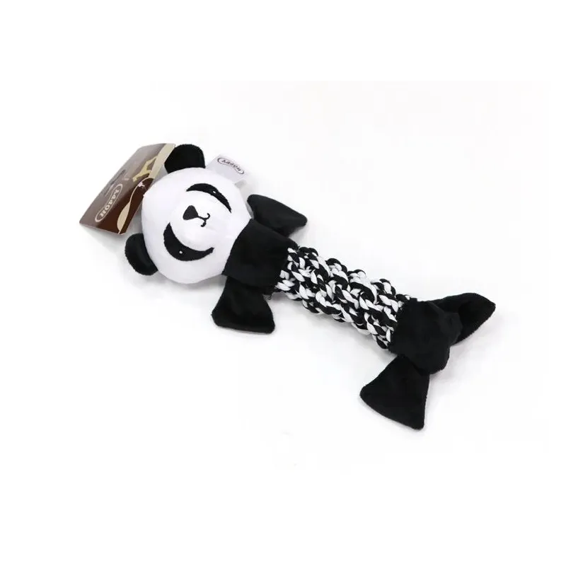 Rotaļlieta sunim, plīša manta Höppy HG8204, 43 cm, balta krās.-melna krās.