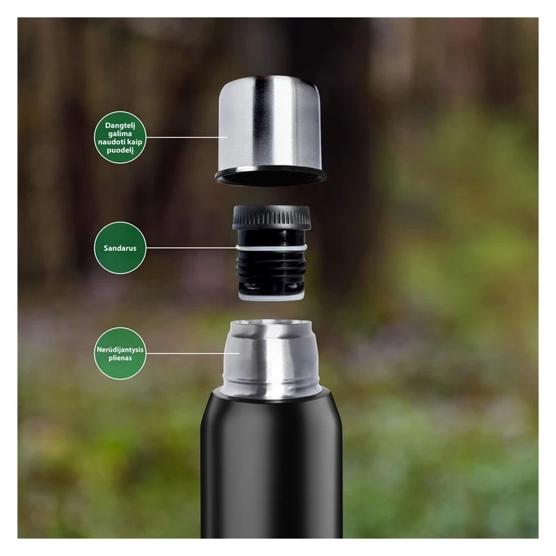 Termoss Outliner YTS-ZW100. 1 l. melna