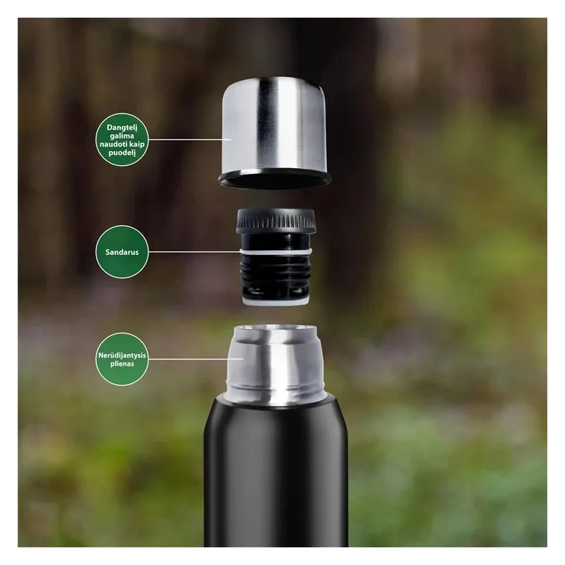 Termoss Outliner YTS-ZW100, 1 l, melna krās.