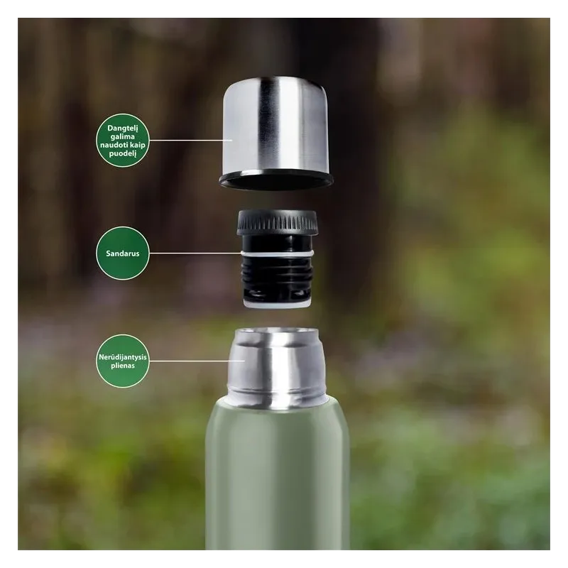 Termoss Outliner YTS-ZW100, 1 l, olīvzaļa krās.