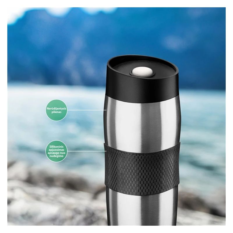 Termokrūze Outliner TR-RH610A. 0.35 l. sudraba