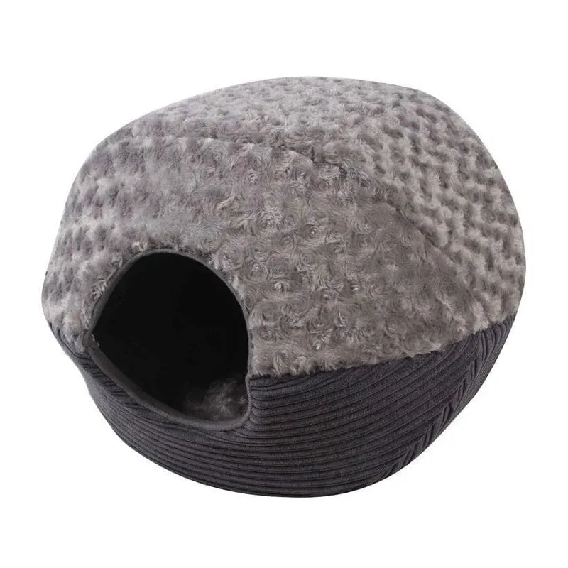 Dzīvnieku gulta - māja Höppy. pelēka. 49 cm x 45.5 cm