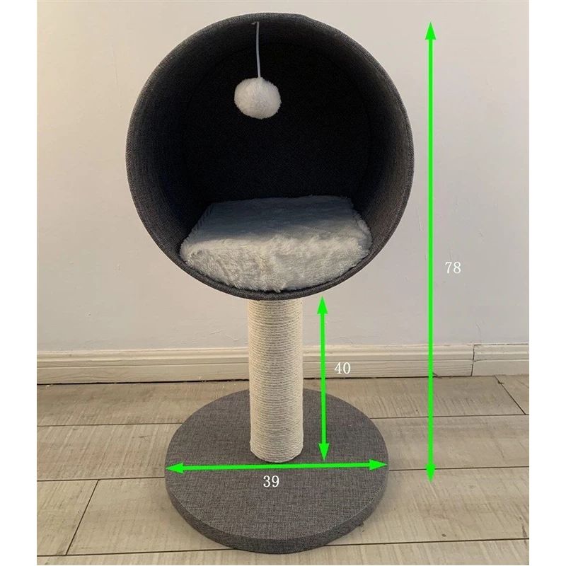 Skrāpis kaķiem Höppy. 39 cm x 39 cm x 73 cm