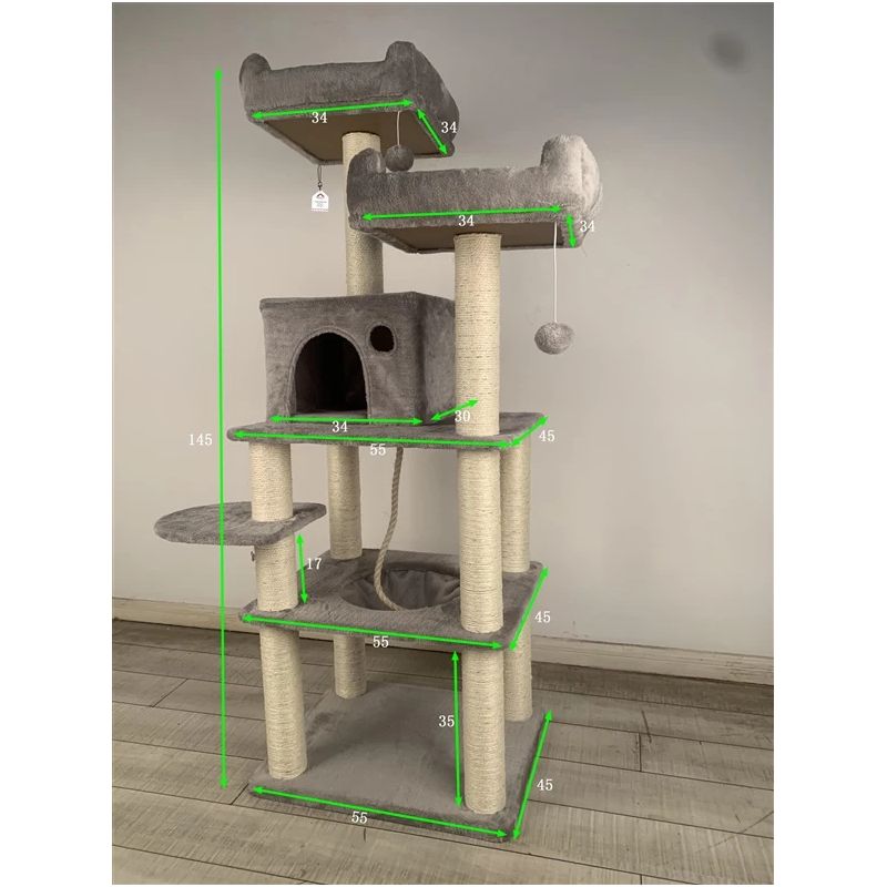 Höppy kaķu kāpelēšanas koks 55×45×145 cm