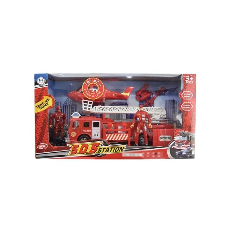 Rotaļu ugunsdzēsēju mašīna D1449238. sarkana