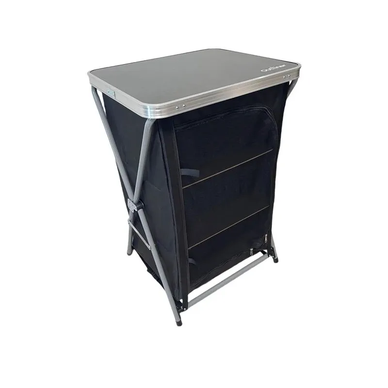 Kempinga galds Outliner Camping, melna krās., 55 cm x 48 cm x 86 cm