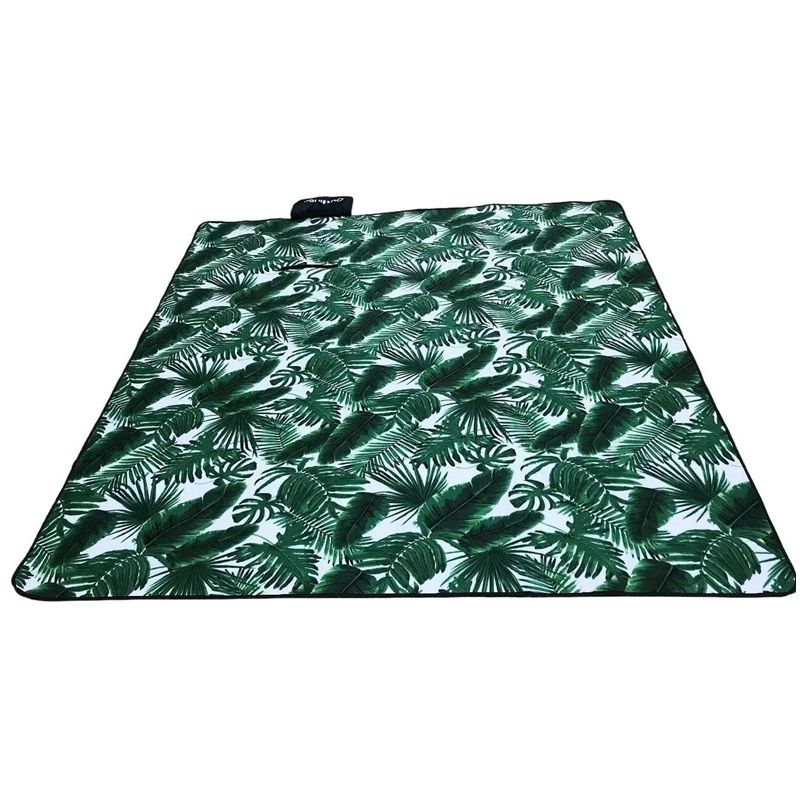 Kempinga paklājiņš Outliner. balta-zaļa. 200 x 200 cm