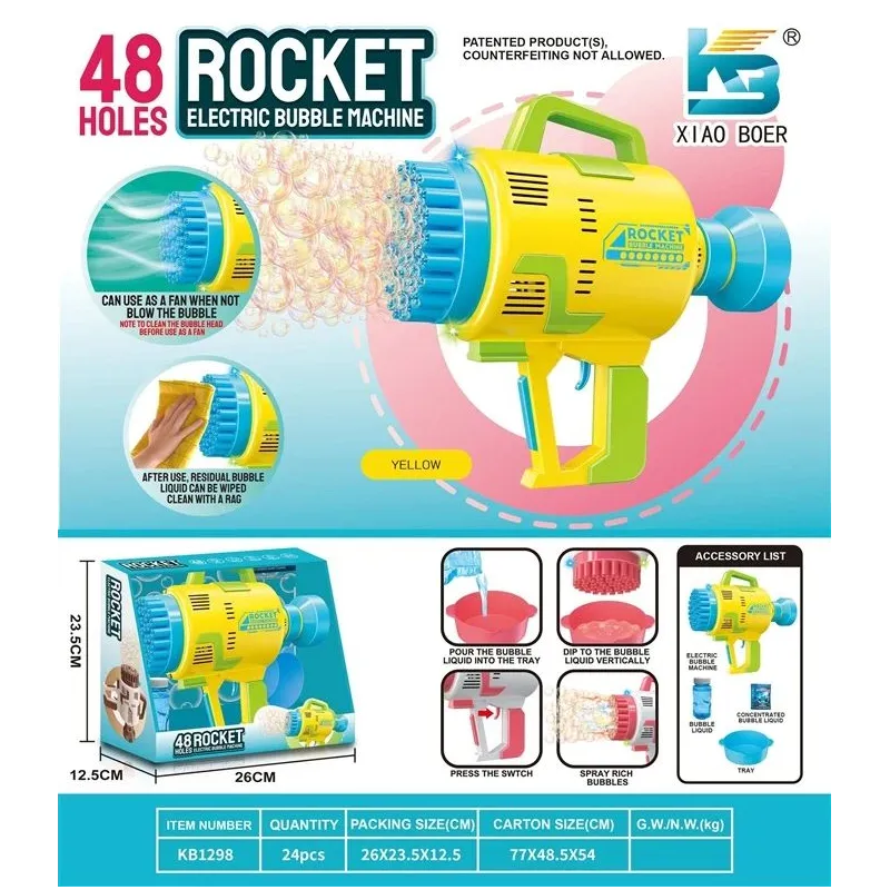 Ziepju burbuļu pistole KB1298, 100 ml