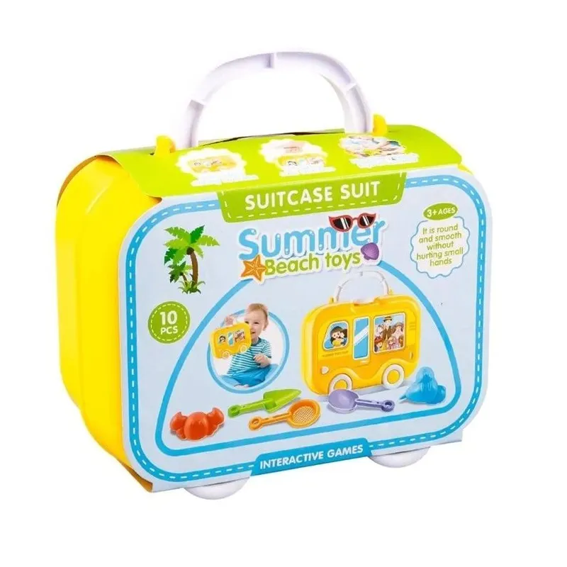 Smilšu kastes rotaļlietu komplekts 666-1163P, daudzkrāsaina, 10 gab.