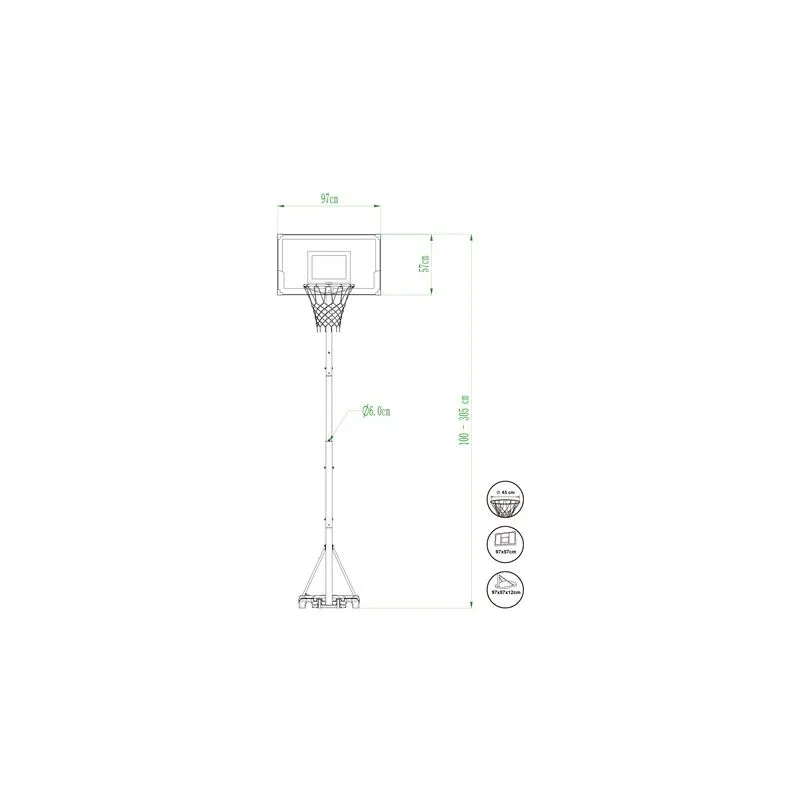 Basketball hoop outliner zw003