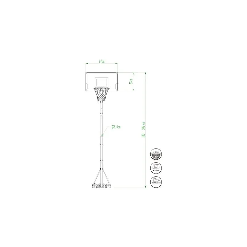 Basketball hoop outliner zw003