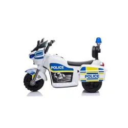 Vaikiškas elektrinis motociklas Police, mėlyna sp.-balta sp.