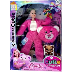 Кукла Emily With Bear Costume QJ201C, 32 см