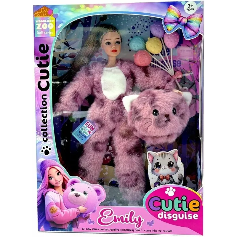 Lelle Emily With Cat Costume QJ201D, 32 cm