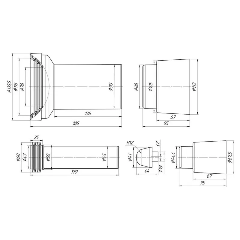 Komplekts Ani Plast, plastmasa-metāls, 28 cm x 4.9 cm